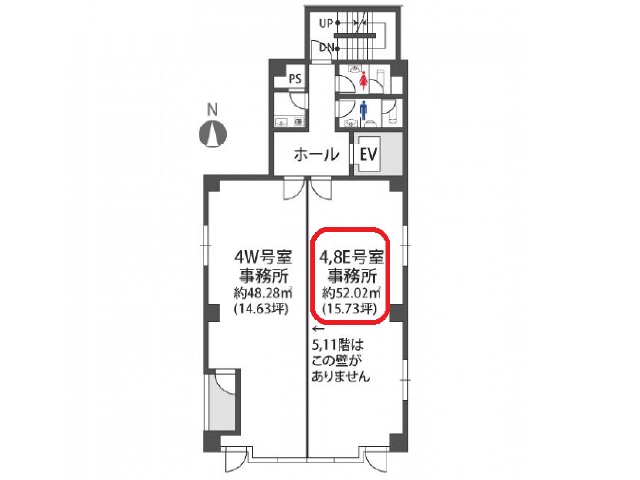 上本町IBPタワー　4階・8階　15.73坪　間取り図.jpg