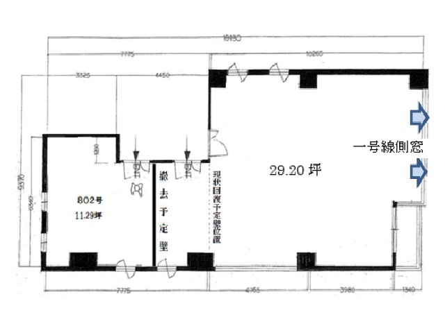 アクシス東梅田ビル　8階　ワンフロア間取り図.jpg