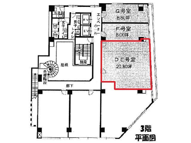 NLC新大阪パワービル　3階DE号室　20.80坪　間取り図.jpg