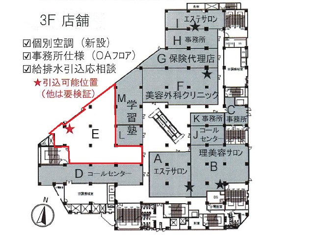 福岡県 3階 128.19坪の間取り図