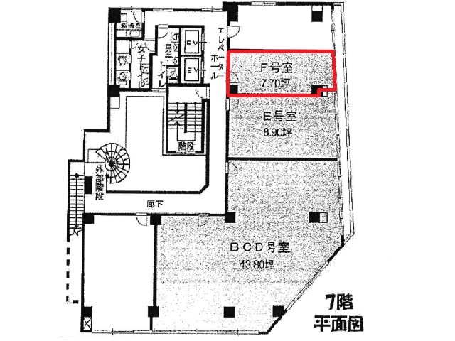 NLC新大阪パワービル　7階F号室　7.7坪　間取り図.jpg