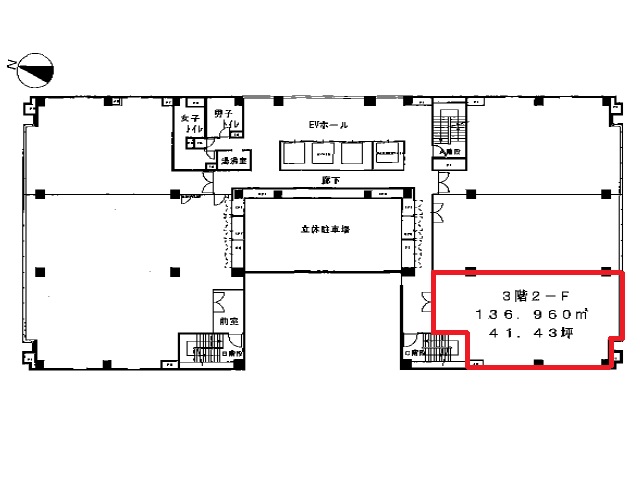 新大阪テラサキ第2ビル3F41.43坪　間取り図.jpg