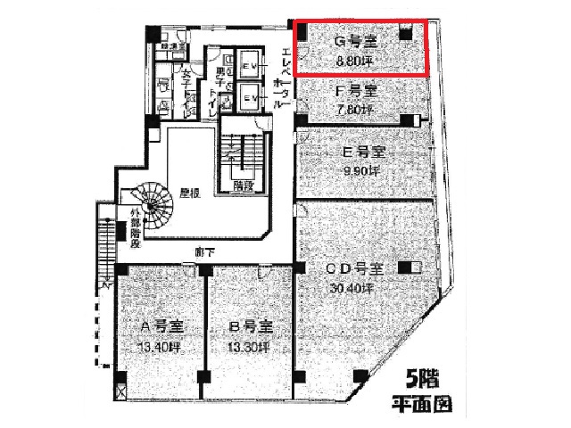NLC新大阪パワービル　5階　G号室　8.8坪　間取り図.jpg