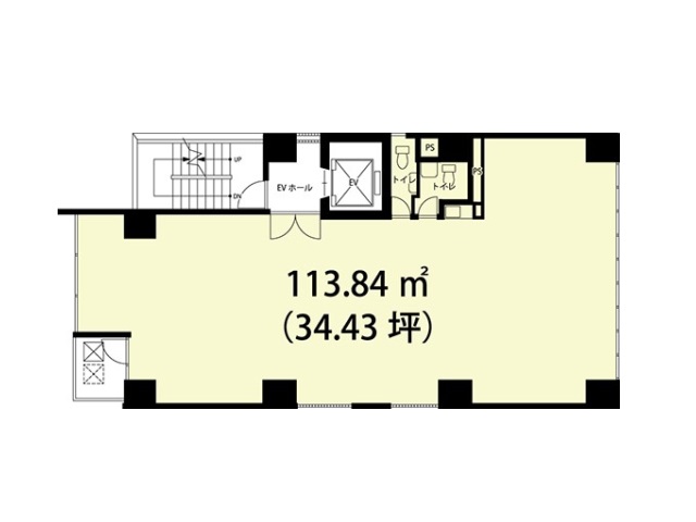 朝川ビル（芝大門）34.43T基準階間取り図.jpg