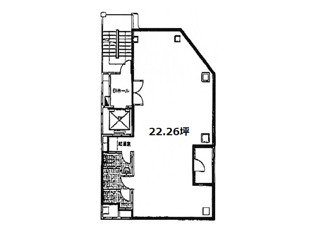 大阪府 5階 22.26坪の間取り図
