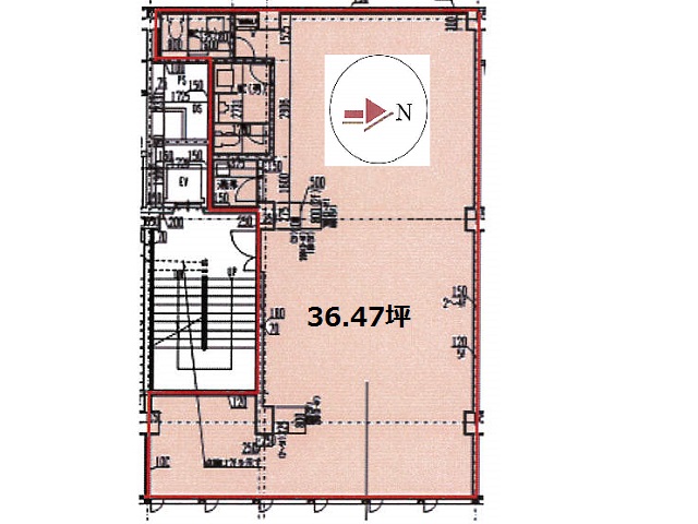 三休橋エクセルビル北館 3.4F 基準階間取り図.jpg