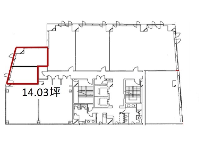 島根県 4階 14.03坪の間取り図