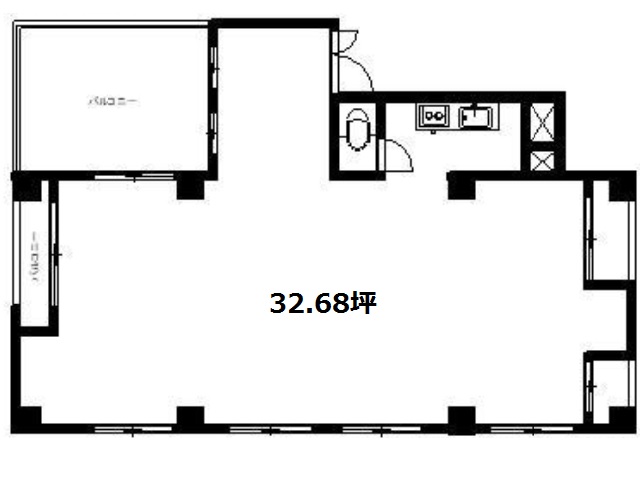東京都 4階 32.68坪の間取り図