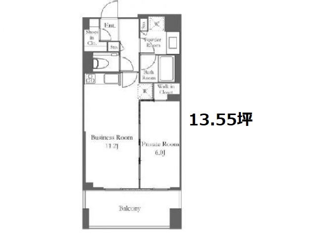 シティタワー銀座東325号室13.55T間取り図.jpg