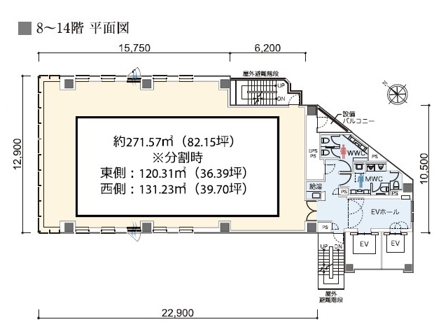 S-GATE FIT天神南ビル8階36.00坪間取り図.jpg